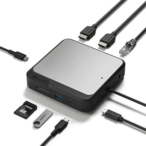 Clarity Max Pro 32" UHD 4K Monitor with USB-C Power Delivery and Webcam (Pack of 2) + Dual 4K Universal Docking Station – DisplayPort Edition