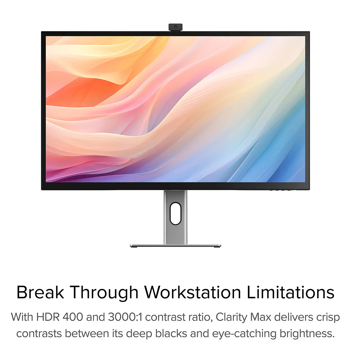 Clarity Max Pro 32" UHD 4K Monitor with USB-C Power Delivery and Webcam (Pack of 2) + Dual 4K Universal Docking Station – DisplayPort Edition