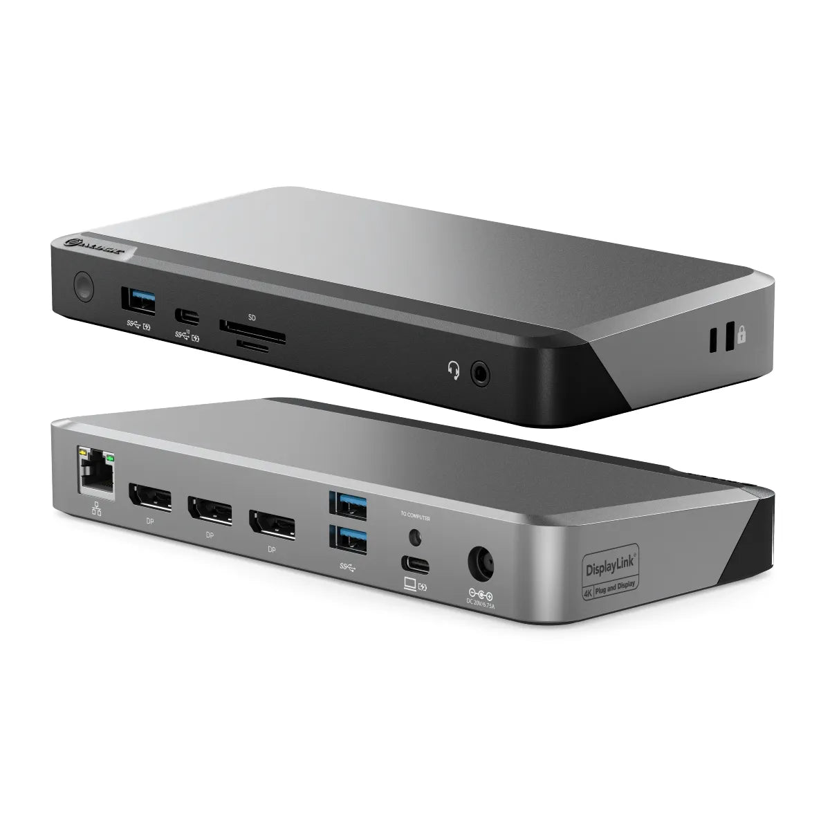 CLARITY 27" UHD 4K Monitor + Clarity Pro Touch 27" UHD 4K Monitor with 65W PD, Webcam and Touchscreen (Pack of 2) + DX3 Triple 4K Display Universal Docking Station "“ with 100W Power Delivery