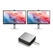 Clarity Max Touch 32" UHD 4K Monitor with USB-C Power Delivery, Webcam and Touch Screen (Pack of 2) + Dual 4K Universal Docking Station – DisplayPort Edition