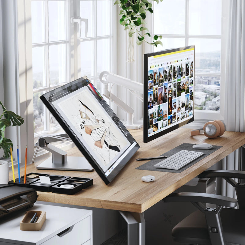 Clarity Fold Touch 27" 4K UHD Monitor with 65W Power Delivery, Webcam, Touchscreen & Fold Stand