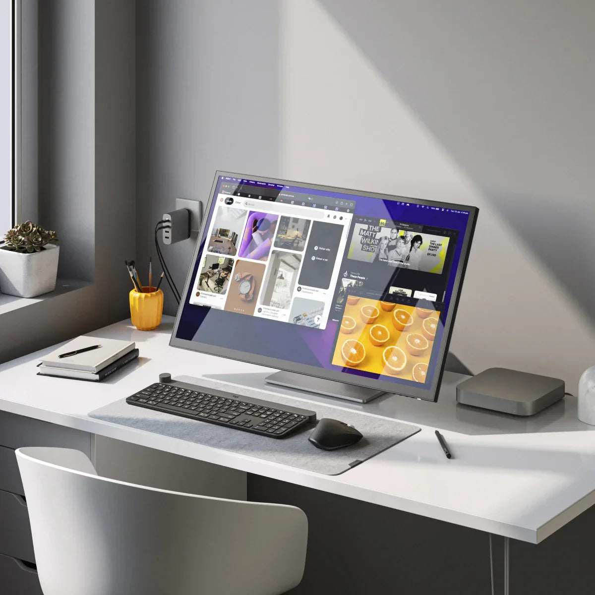 Clarity Fold Touch 32" 4K UHD Monitor with 65W Power Delivery, Webcam, Touchscreen & Fold Stand (Pack of 2)