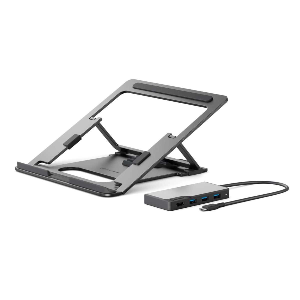 FLEX Adjustable Laptop Stand with 5-in-1 4K USB-C Hub