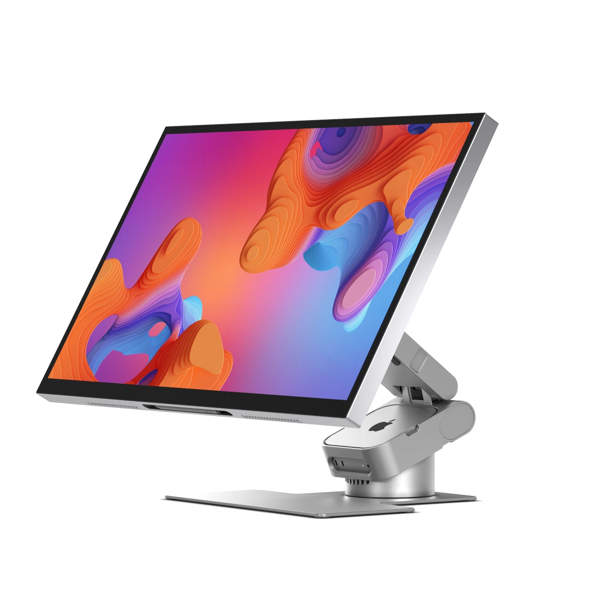 Omni 2-in-1 Fold Stand for Aspekt 32” monitor with Mac Mini (Current Gen)
