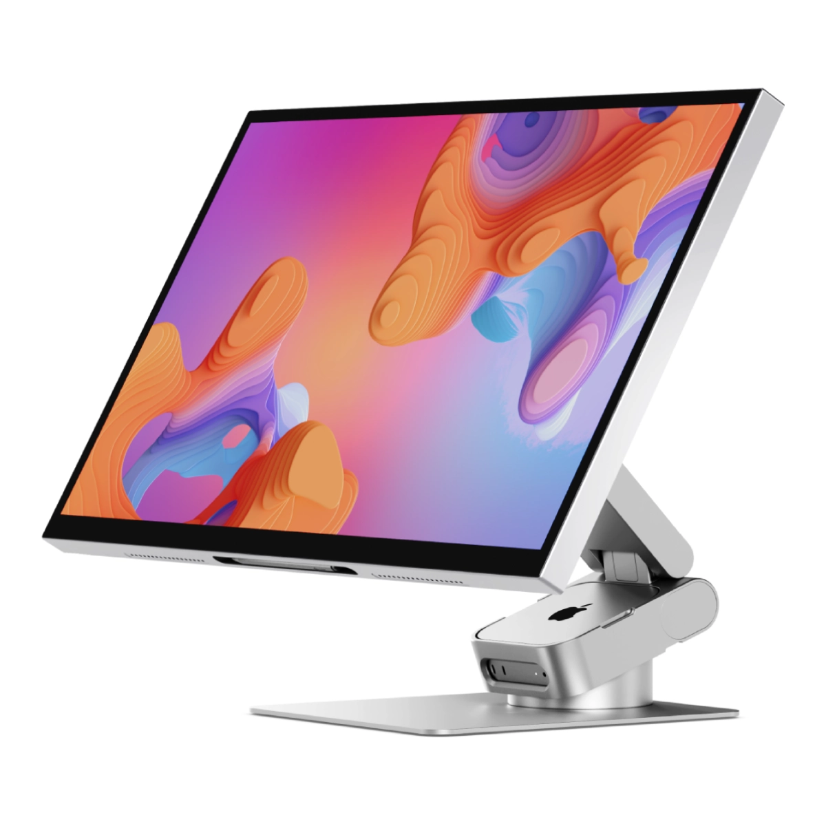 Omni 2-in-1 Fold Stand for Aspekt 32” monitor with Mac Mini (Current Gen)